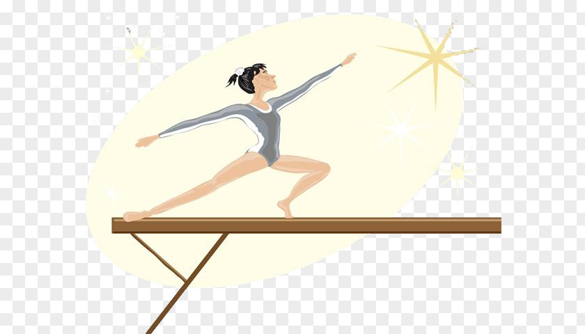 Star Balance Wood Gymnastics Photography Illustration PNG