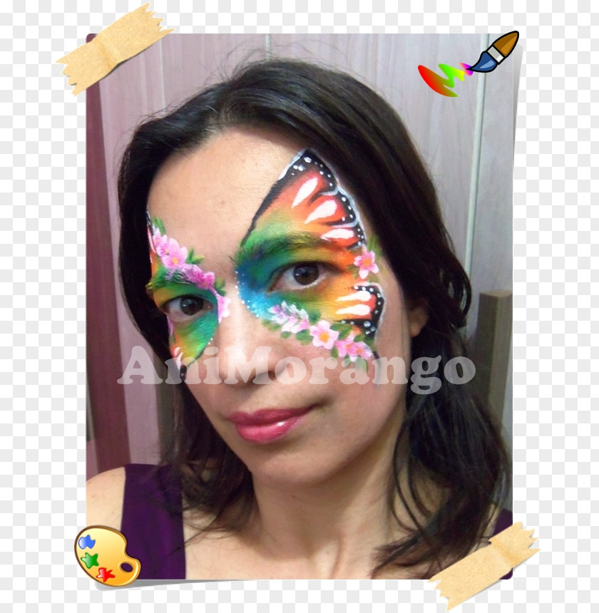 Mask Painting Face Eyebrow Butterfly PNG