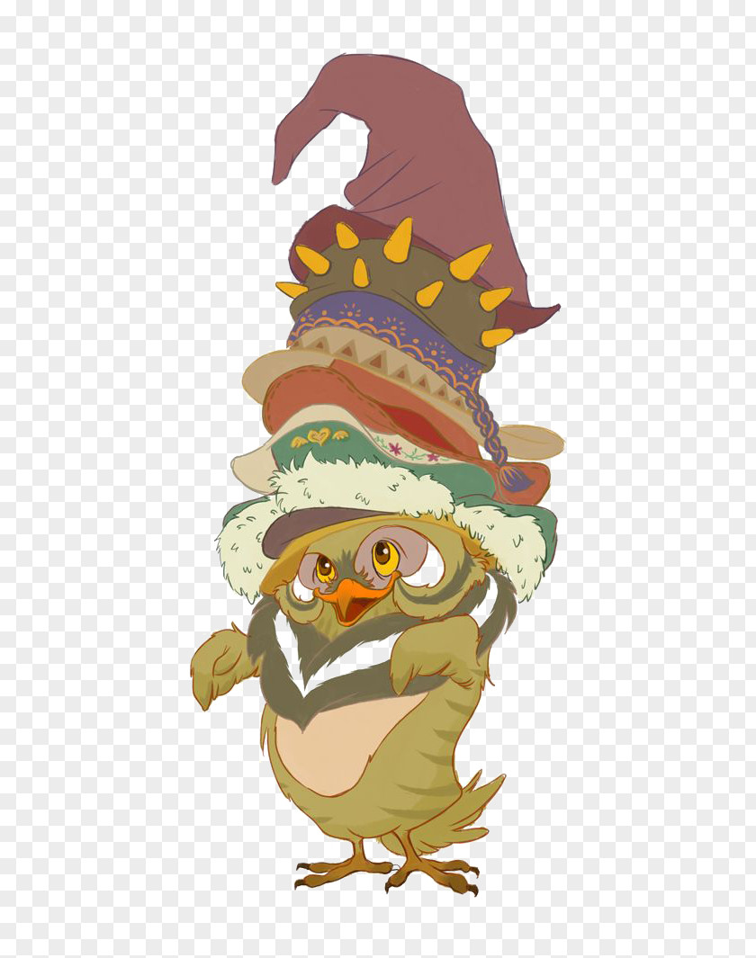 Hat Owl Illustration PNG