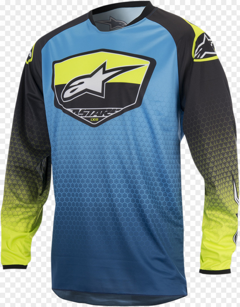 Motocross Alpinestars Jersey Clothing Blue PNG