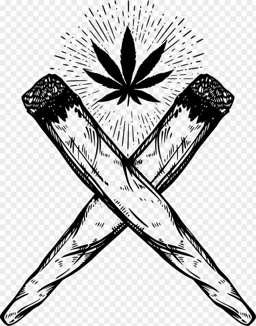 Cannabis Joint Drawing Smoking PNG