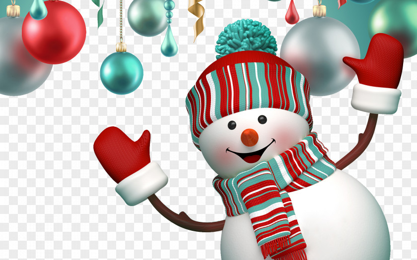 Christmas Snowman Santa Claus Paper Decoration PNG
