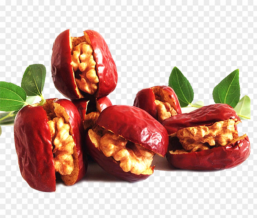 Jujube Walnut Clip Shanxi Chinese Cuisine Dried Fruit PNG