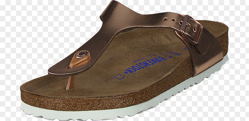 Metallic Copper Slide Sandal Shoe Walking PNG