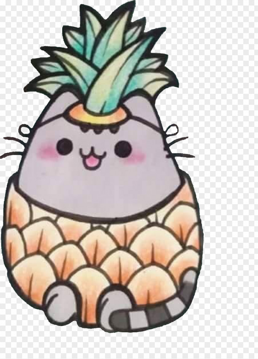 Pineapple GUND Pusheen Mermaid Star Cat Plush Stuffed Kawaii PNG