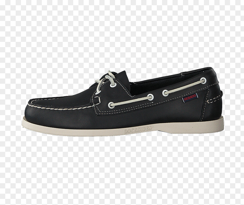 Black Leather Shoes Slip-on Shoe Sebago Boat PNG