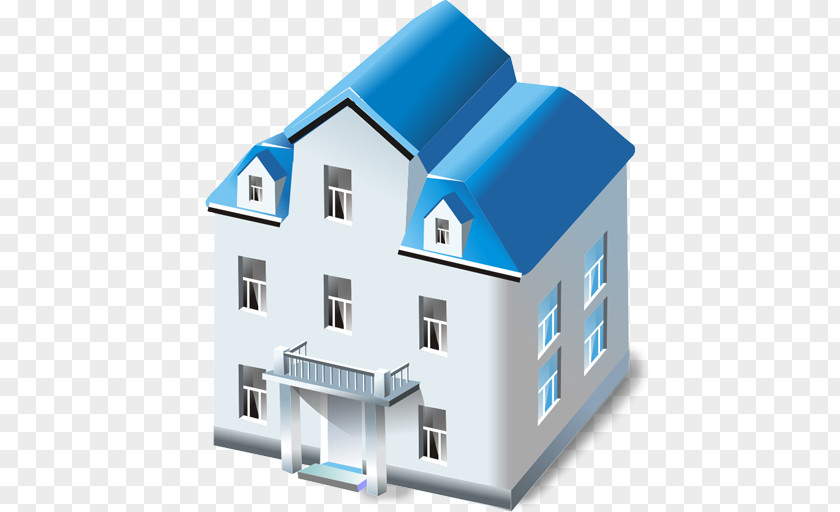 House Blue Cliparts ICO Building Icon PNG