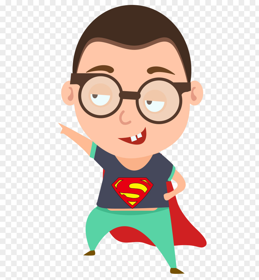 Little Superman Hero Illustration Adobe After Effects Typeface PNG