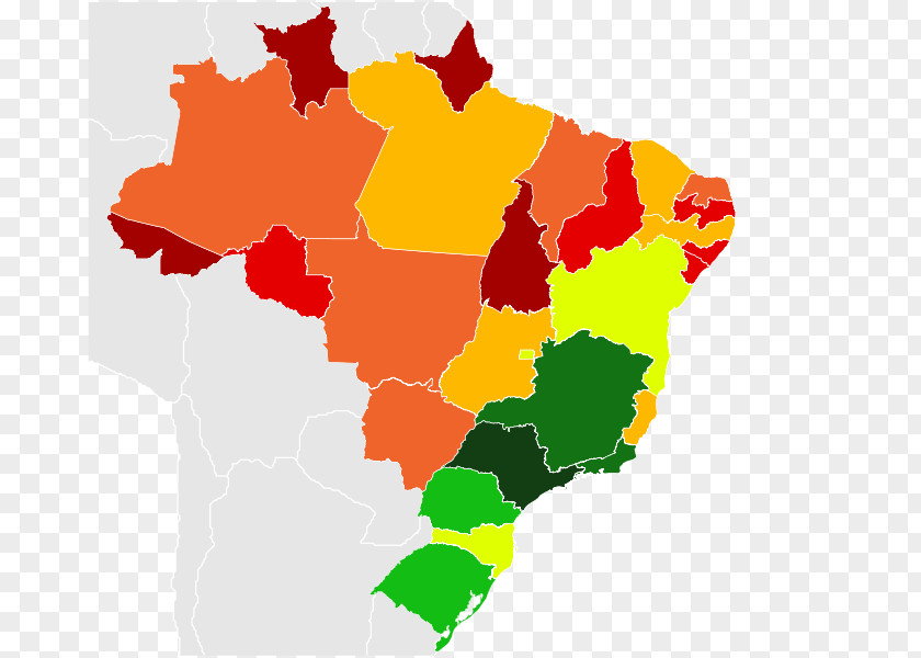 Map Regions Of Brazil United States America Blank Vector Graphics PNG