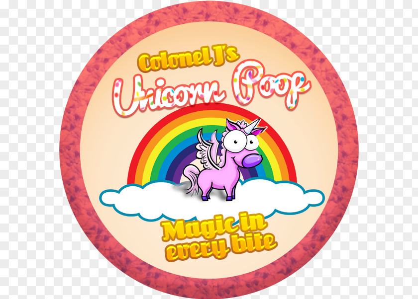 Unicorn Paper Rainbow Label Sticker PNG