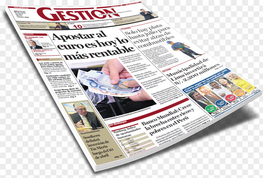 Periodico Newspaper Gestión Eldiario.es March 0 PNG