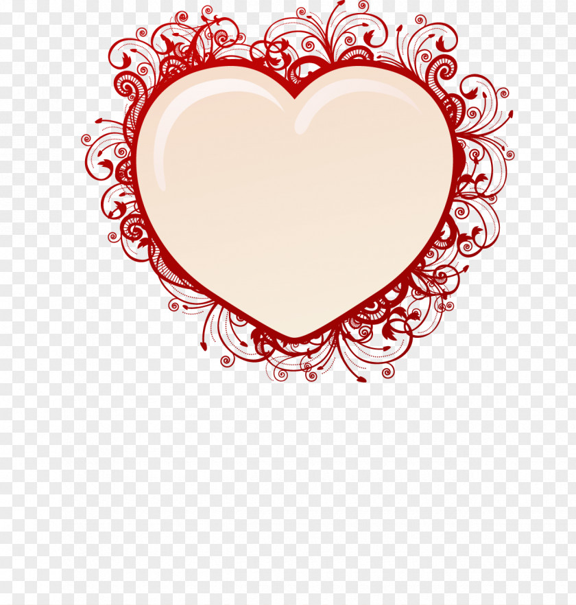 Red Frame Heart-shaped Pattern Heart Picture Royalty-free Illustration PNG