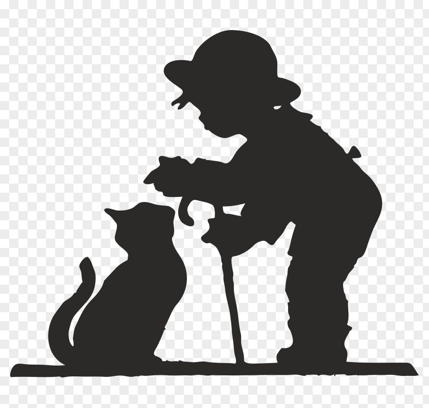 Cat Dog Silhouette Clip Art PNG