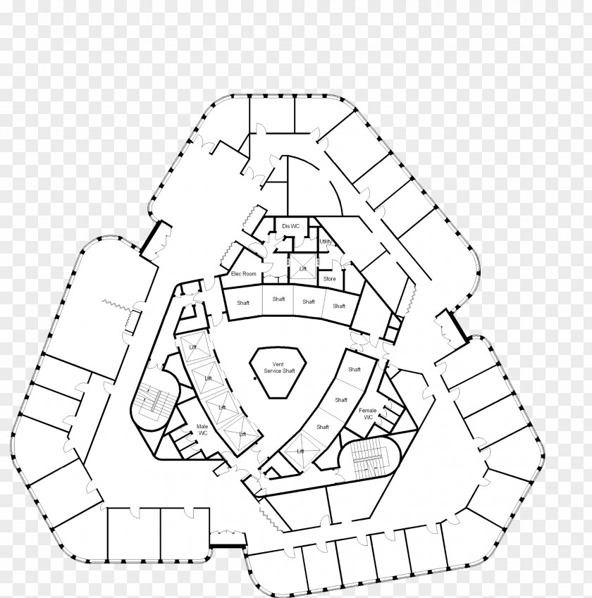 Floor Plan Symbols Tower 42 Drawing Architectural PNG