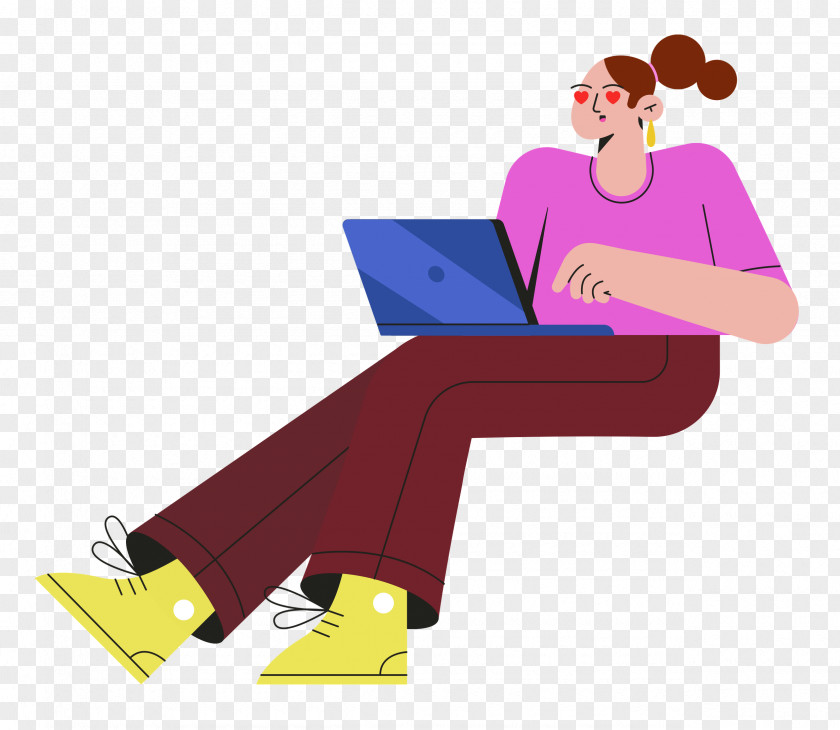 Lady Sitting On Chair PNG