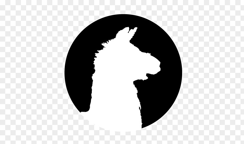 Silhouette Llama Logo PNG