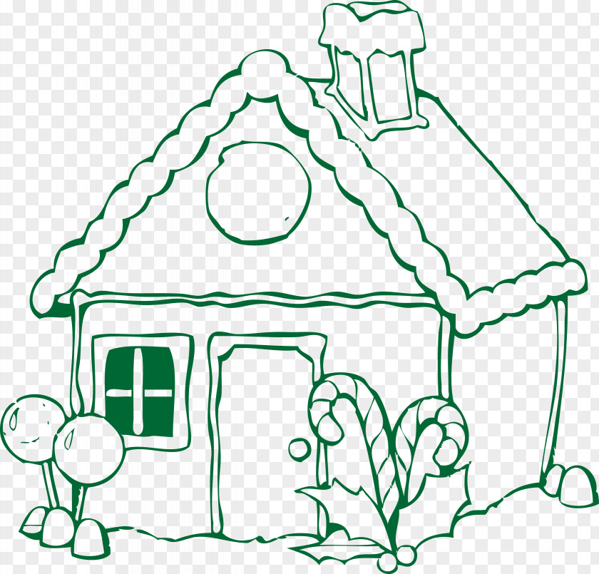 Vector Cute Cartoon House Gingerbread The Man Coloring Book PNG