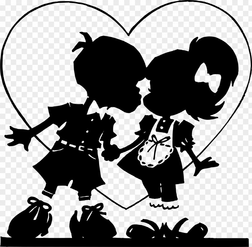 Love Couple Kiss Valentine's Day Heart Clip Art PNG