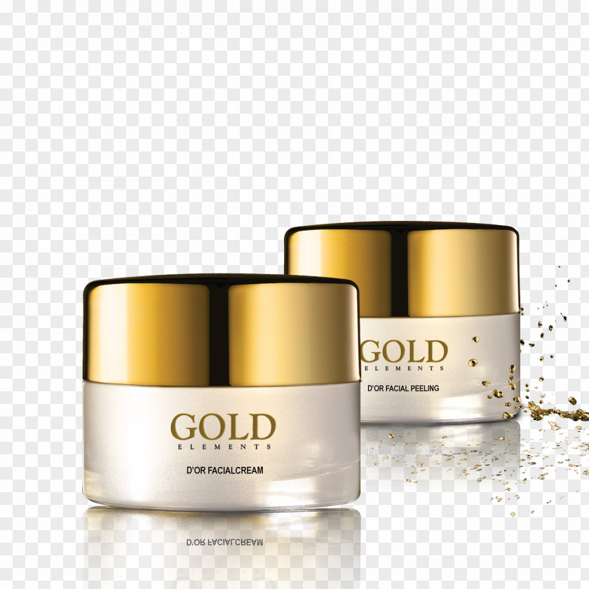 Aging Facial Skin Care Cream Face Gold PNG