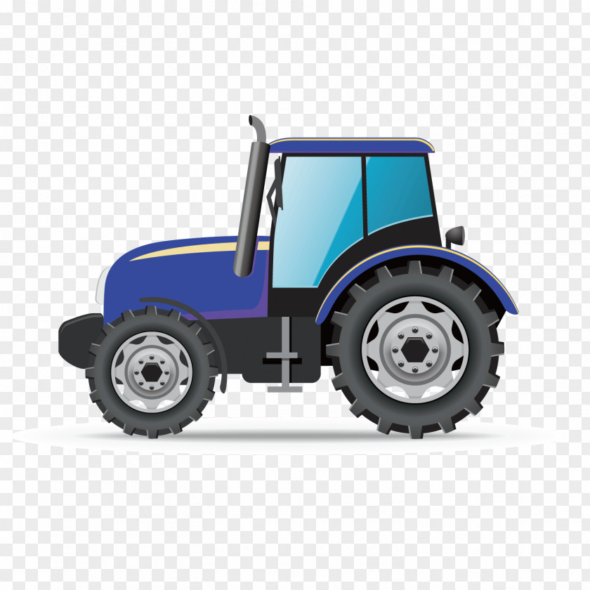 Vector Blue Tractor Head Car Truck Architectural Engineering Heavy Equipment Vehicle PNG