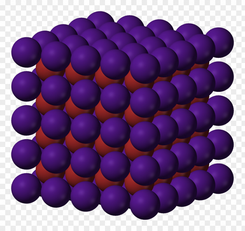 Potassium Sodium Atoms Caesium Chloride Crystal Structure PNG