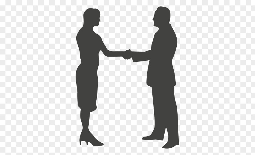 Silhouette Handshake Man Holding Hands Businessperson PNG