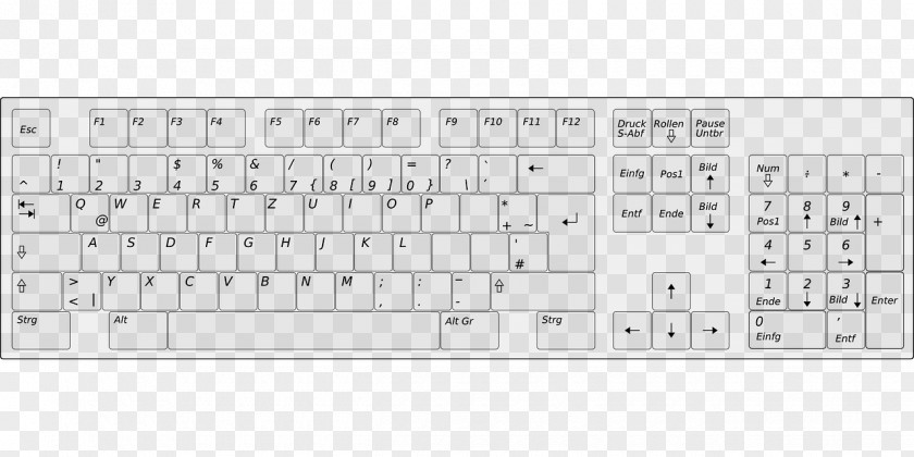 Computer Keyboard Space Bar Numeric Keypads Laptop PNG