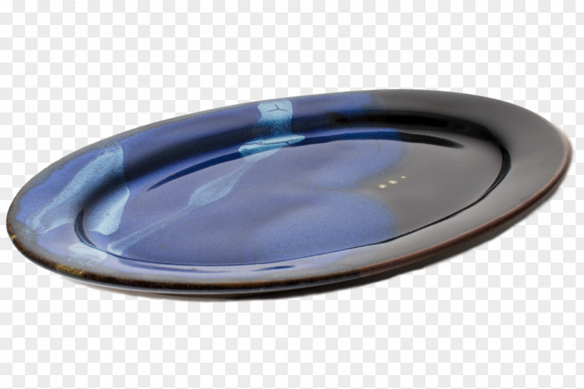 Pretty Separator Platter Cobalt Blue PNG