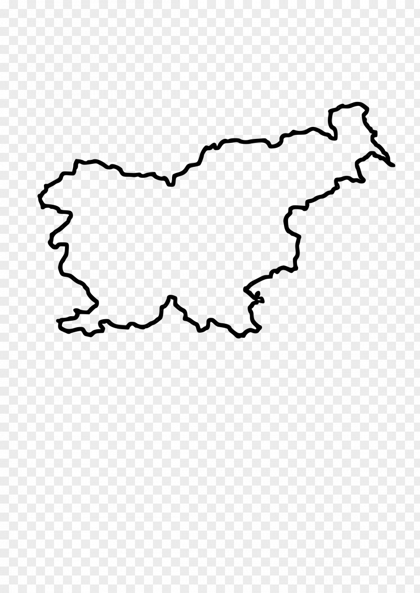 The Island Slovenia Vector Map Clip Art PNG