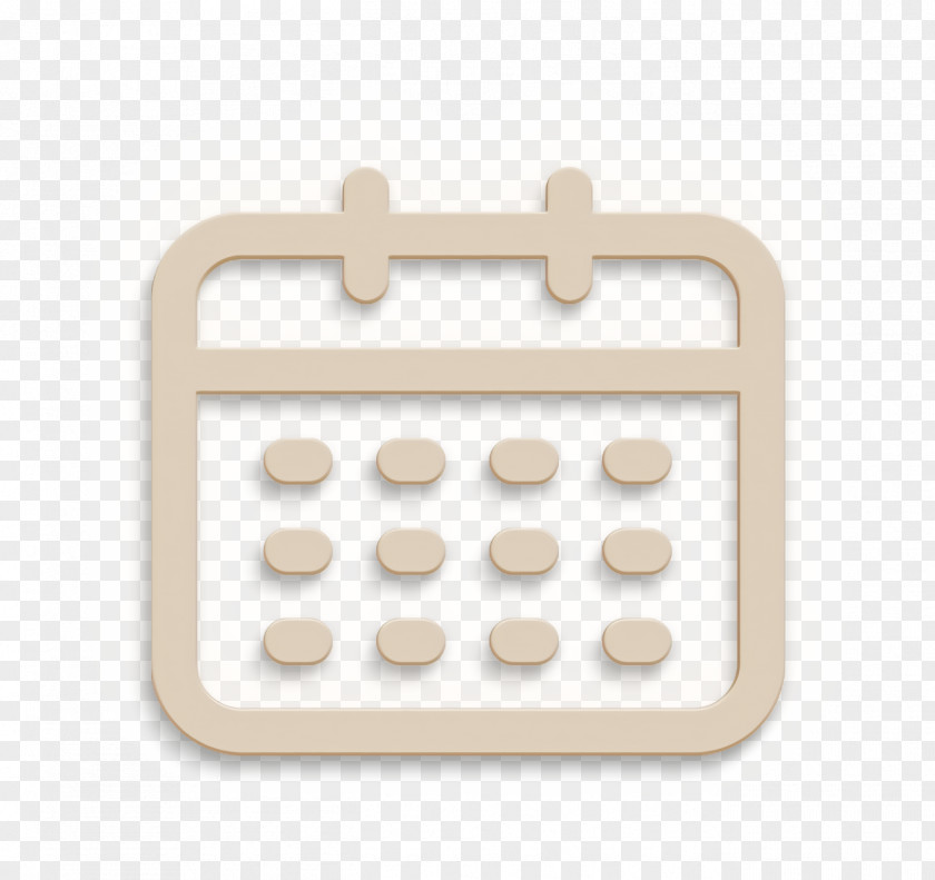 Beige User Icon App Calendar Interface PNG