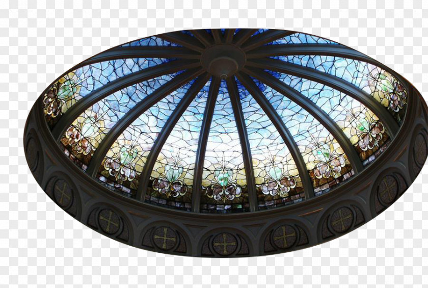 Church Glass Dome Window Stained Ceiling PNG