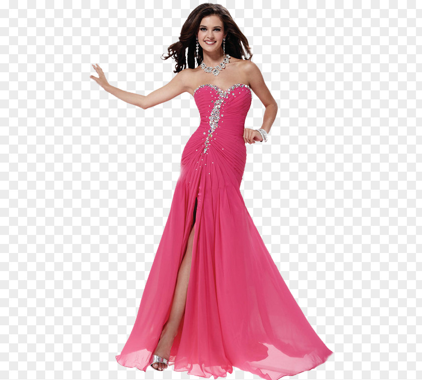 Dress Gown Pink Party Fuchsia PNG