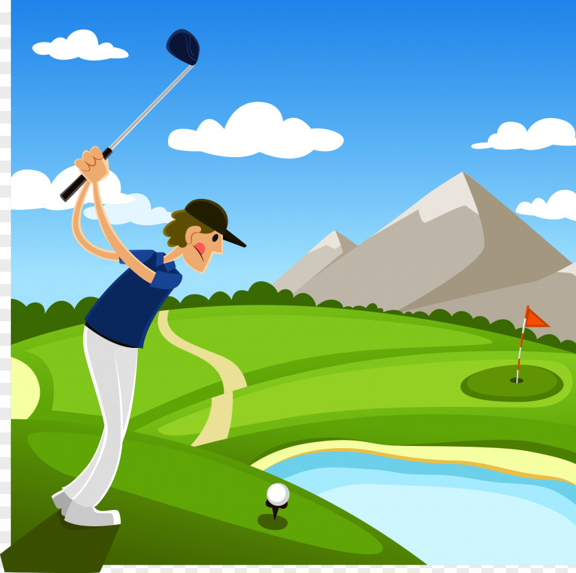 Play Golf Course Club Illustration PNG