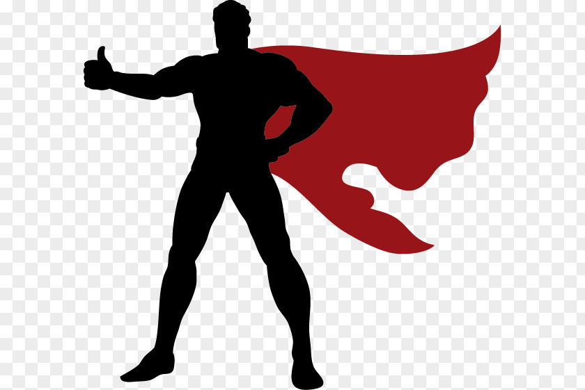 Silhouette Superhero Clip Art Vector Graphics Superman PNG