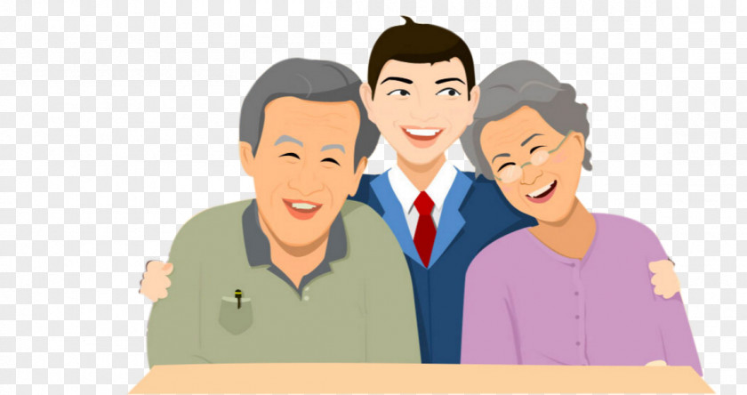 Cartoon Happy Family Mother Grandparent Taobao PNG