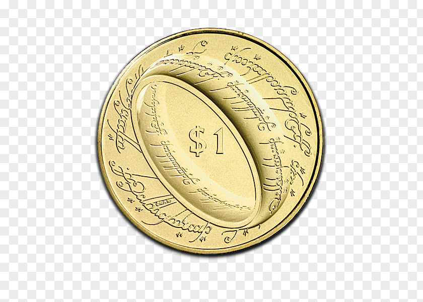 Coin Set The Lord Of Rings Sauron Gold PNG