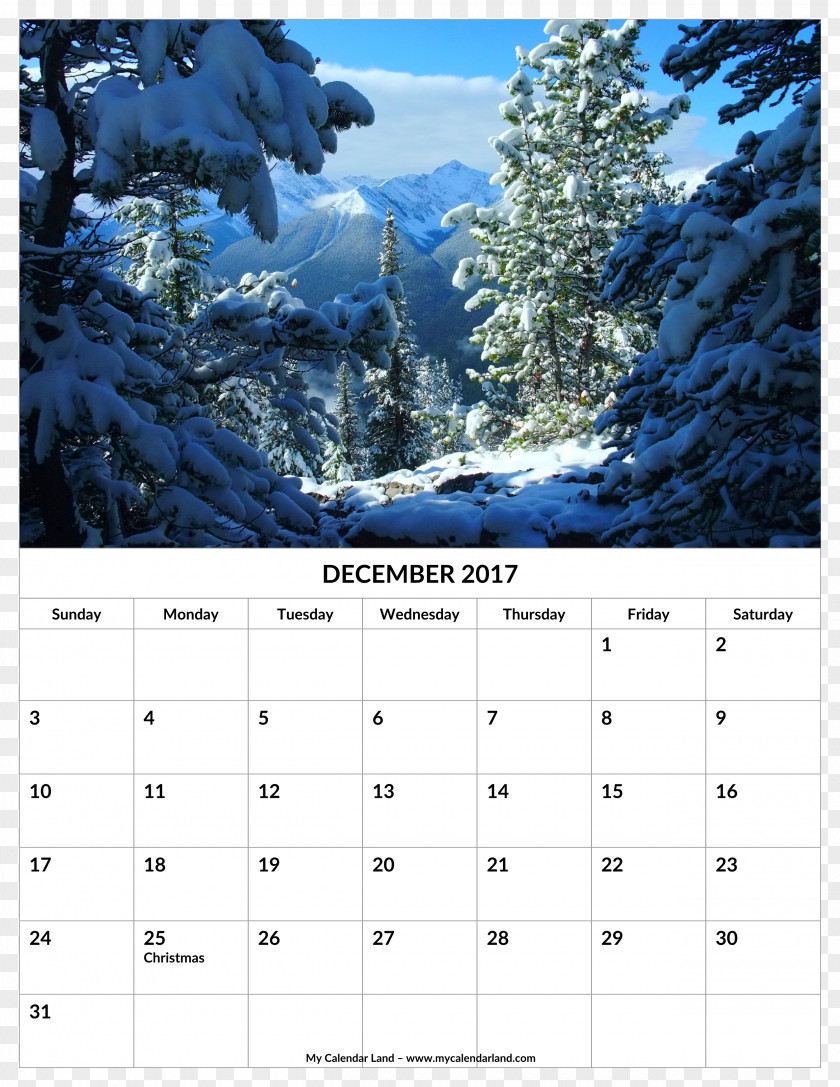 December Calendar Free Tuesday Desk Pad Solstice PNG