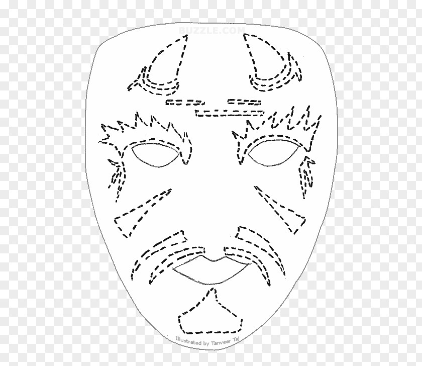 Facepainting Mammal Line Art Headgear Font PNG