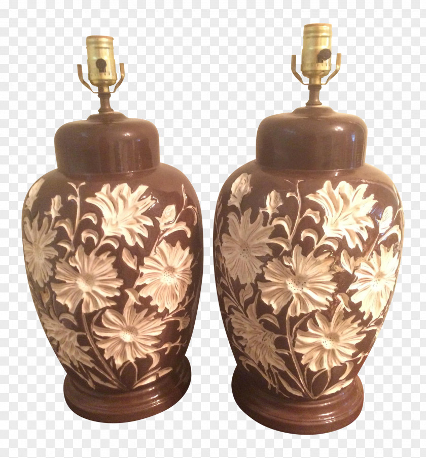 Hand Painted Lamp Vase Urn PNG