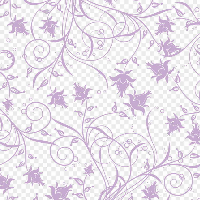 Floating Beautiful Purple Flowers Shading Euclidean Vector Floral Design PNG