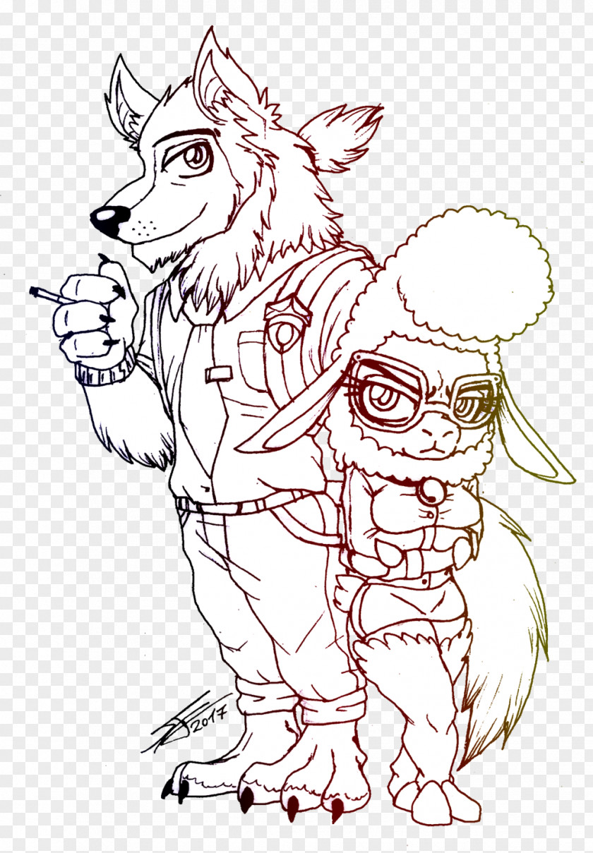 Sheep Bellwether Gray Wolf Drawing Line Art PNG
