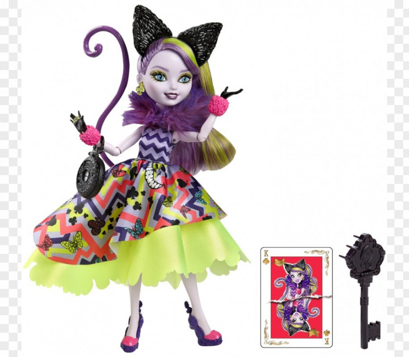 Toy Ever After High Way Too Wonderland Kitty Cheshire Doll Amazon.com Cat PNG