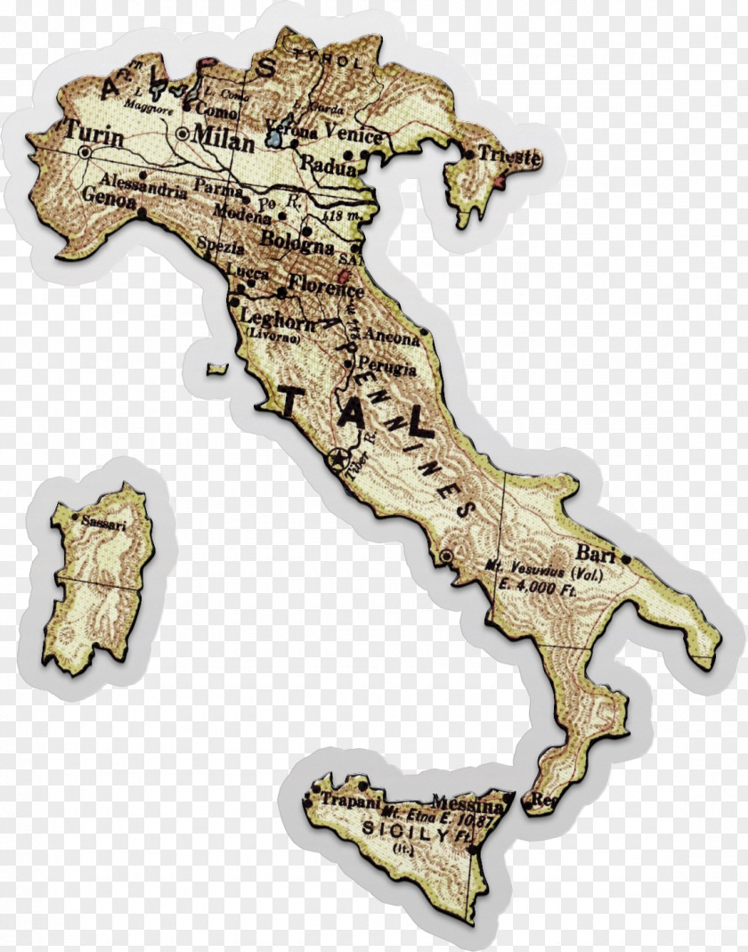 ITALY Map Italy Icon PNG