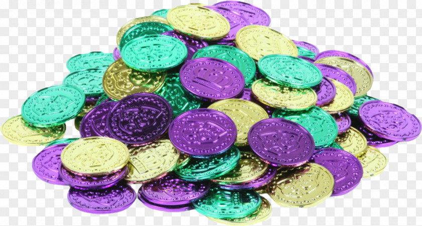Mardi Gras Beads In New Orleans Bead Doubloon Clip Art PNG