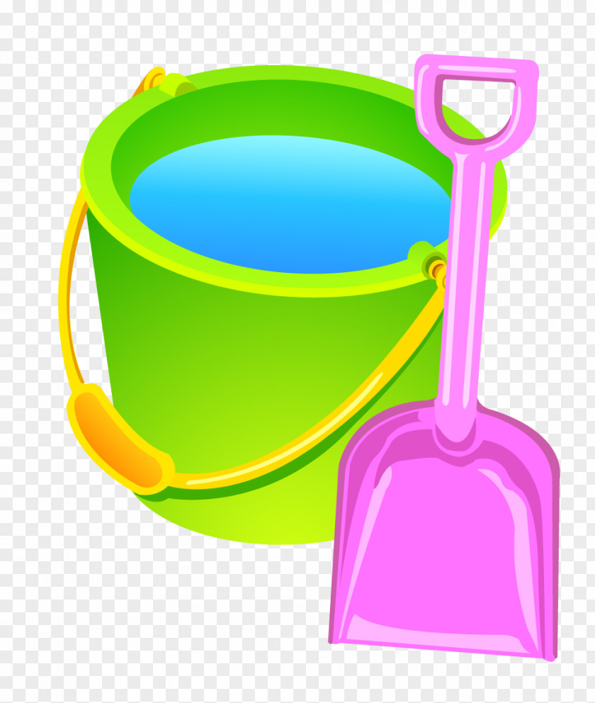 Vector Bucket Cartoon Clip Art PNG