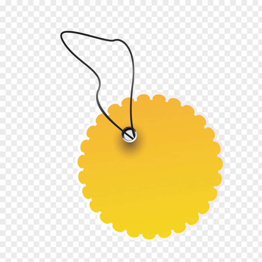 Yellow Round Vector Tag Decoration Business Child Water Testing PNG