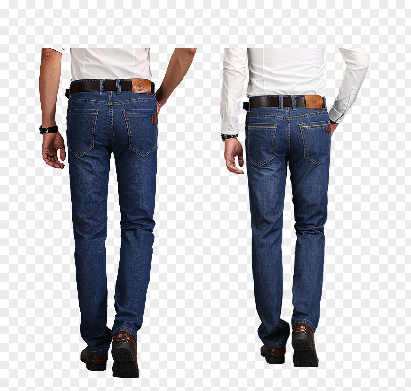 Men's Jeans On The Back Shoe Denim Leather PNG