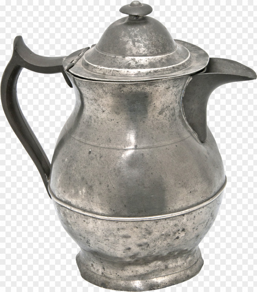 Kettle Jug Teapot English Pewter PNG