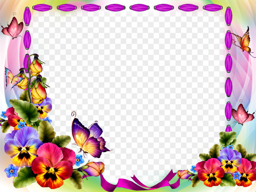 Red Flower Frame Transparent Background Picture Image File Formats PNG