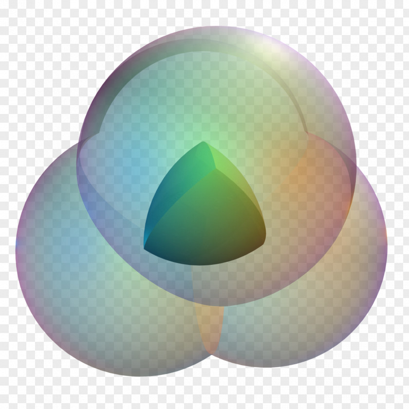 Sphere Reuleaux Tetrahedron Triangle Intersection PNG